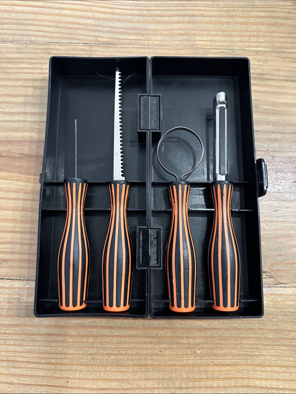 4-Piece Orange & Black Handle Precision Tool Set